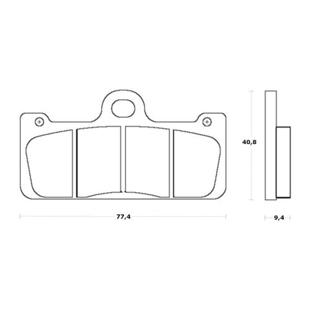 Brake pads for Brembo Racing Calipers brand Accossato code AGPA256