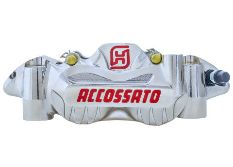 Accossato Radial Brake Caliper CNC-worked Monoblock 108 mm distance With Pistons in Titanium, Off-set 21 mm