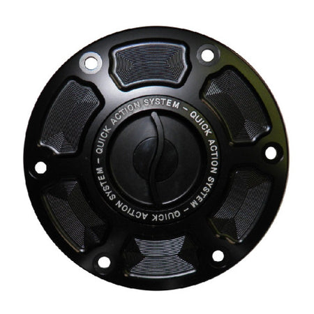 Accossato fuel-caps with quick action system, in CNC-worked Aluminium