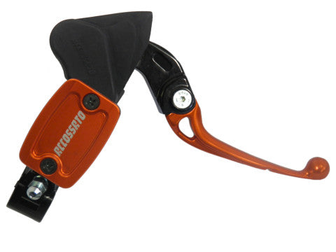 Accossato Radial Brake Master cylinder with integrated reservoir and folding lever, Piston 10.5 mm, for Offroad motorcycles, Scooters and Pitbikes