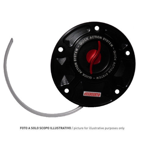 Accossato fuel-caps with quick action system, in CNC-worked Aluminium
