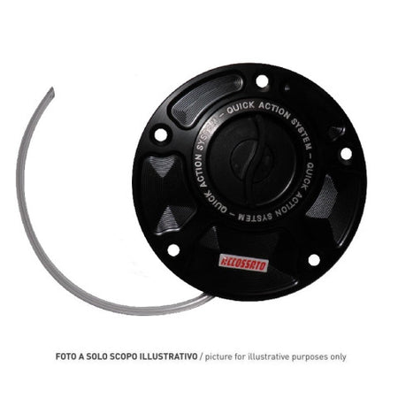 Accossato fuel-caps with quick action system, in CNC-worked Aluminium
