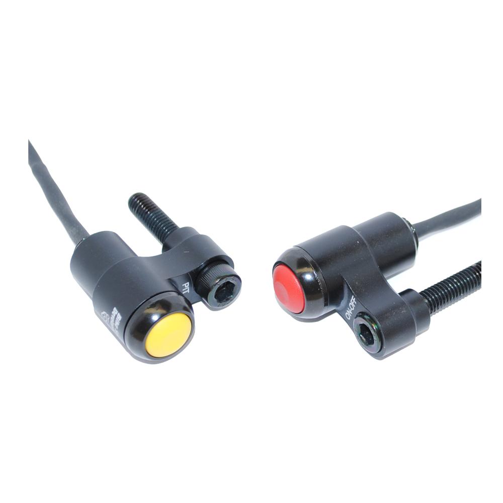 BD-SW-1BX-xx - Custom made single function handlebar race switch - left or right - Handlebar mount