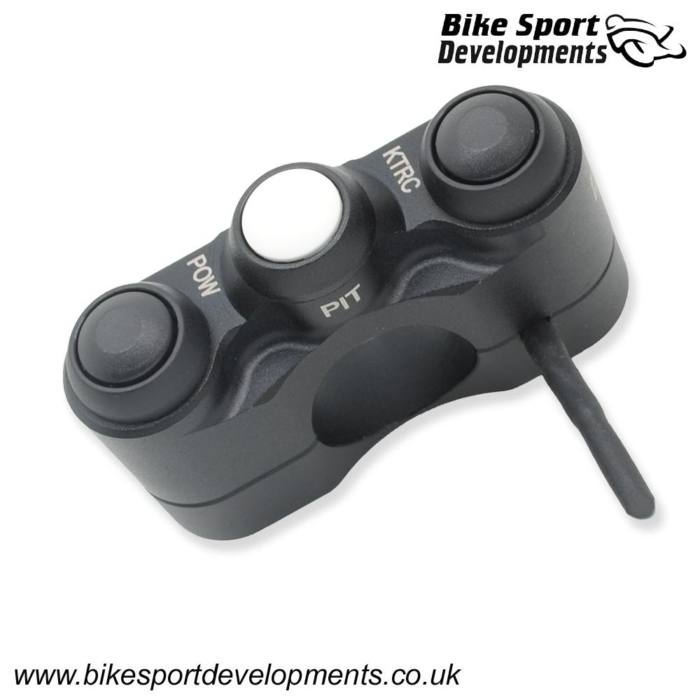 BD-SW-3B-01 - Kawasaki 'KIT ECU' ZX10 ZX6R 2011 to 2015 - 3 function - handlebar mount - KTRC POW Pit