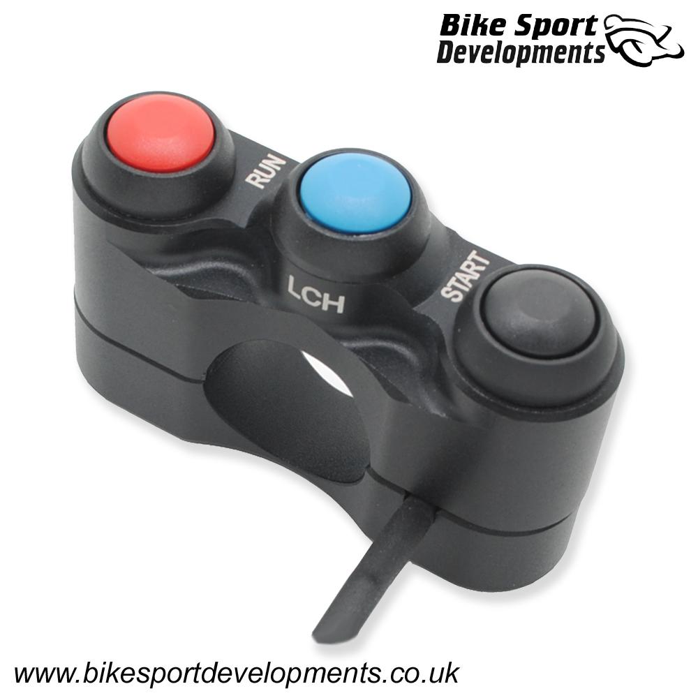 BD-SW-3B-07 - Kawasaki ZX10RR 2016 to 2020 - 3 function - handlebar mount - Stop/Run Start Launch