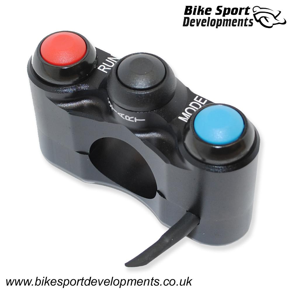 BD-SW-3B-12 - Yamaha R6 2017 onward - 3 function - handlebar mount - Stop/Run Start Mode