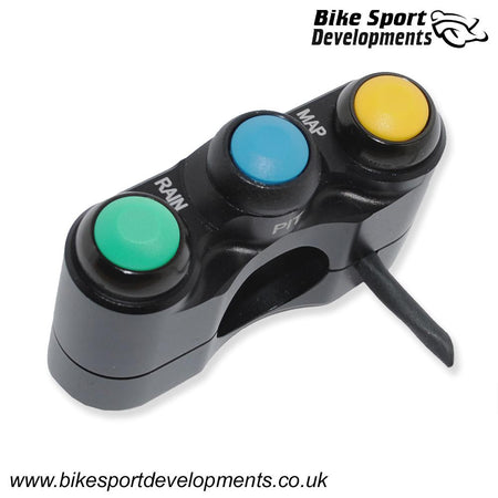 BD-SW-3B-16 - Yamaha R6 2017 onward YEC/GYTR - 3 function - handlebar mount - Map Pit Rain