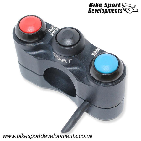 BD-SW-3B-19 - Kawasaki ZX-6R 636, 2019 > 2023 and updated 2024 version - 3 function - handlebar mount - Stop/Run Start Rain