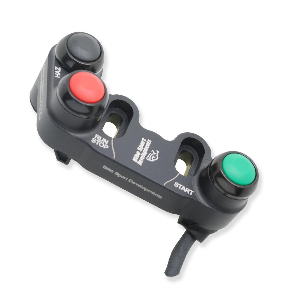 BD-SW-3BC-28 - Suzuki GSXR 1000R 2017 onward - 3 function - brake mount - Stop/Run Start Hazard - Road bike use
