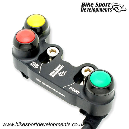 BD-SW-3BC-32 - Ducati V2 - 3 function - Brake pump mount - Stop/Run, Start, Rain