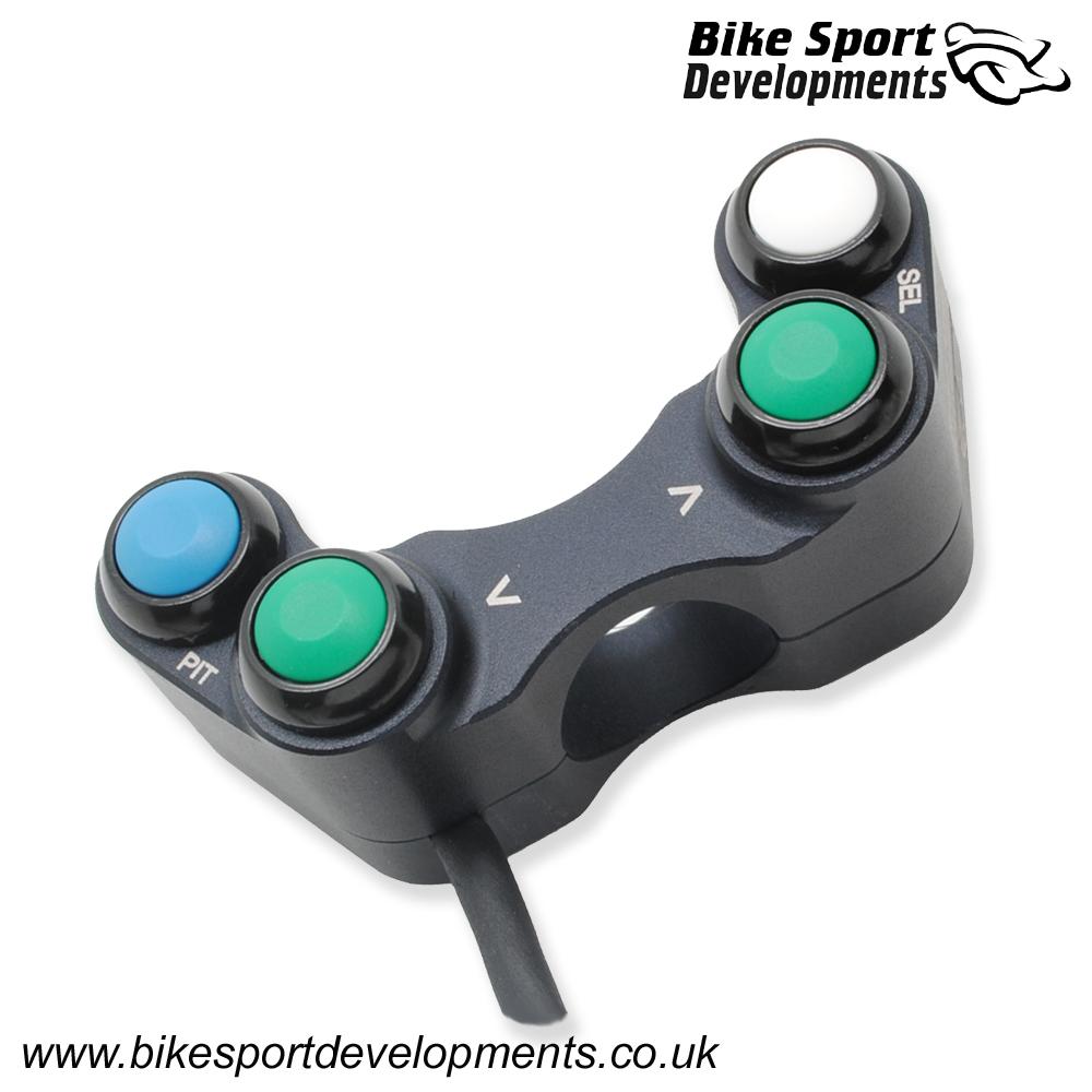 BD-SW-4B-17 - Kawasaki ZX6R 636 2019 > 2023 (re-flash) - 4 function - handlebar mount - Up Select Down Pit