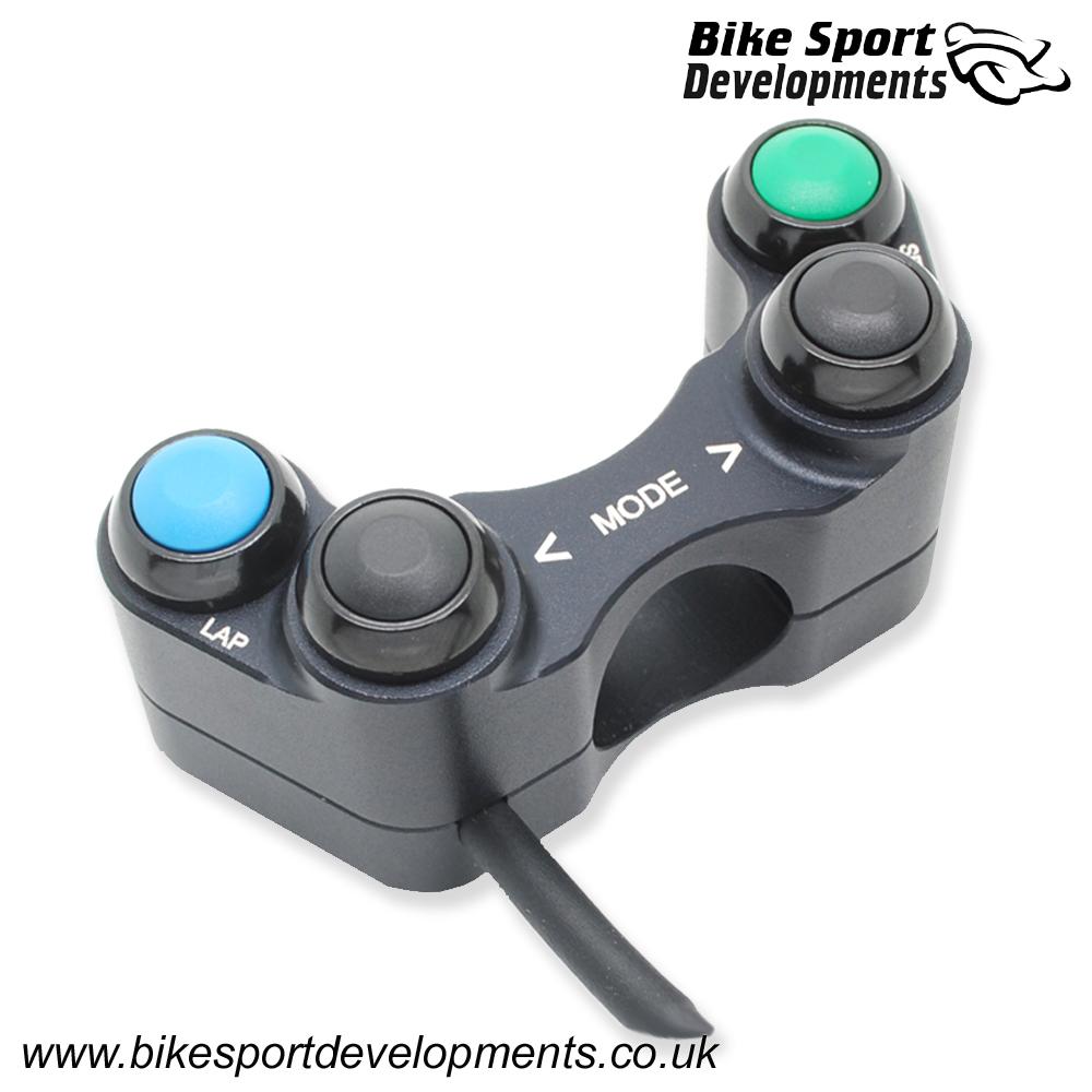 BD-SW-4B-32 - Ducati V2 - 4 function - handlebar clamp mount - Lap, Up, Mode, Down