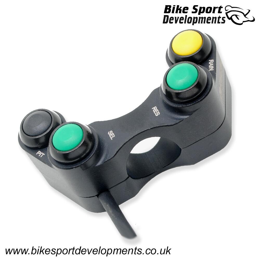 BD-SW-4B-44 - Yamaha R7 2022 onward - 4 function - handlebar mount - Rain RES SEL Pit