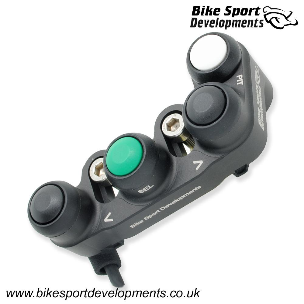 BD-SW-4BC-16 - Suzuki GSXR 1000R 'KIT ECU' 2017 onward - 4 function - bar clamp mount - Up Down Select Pit