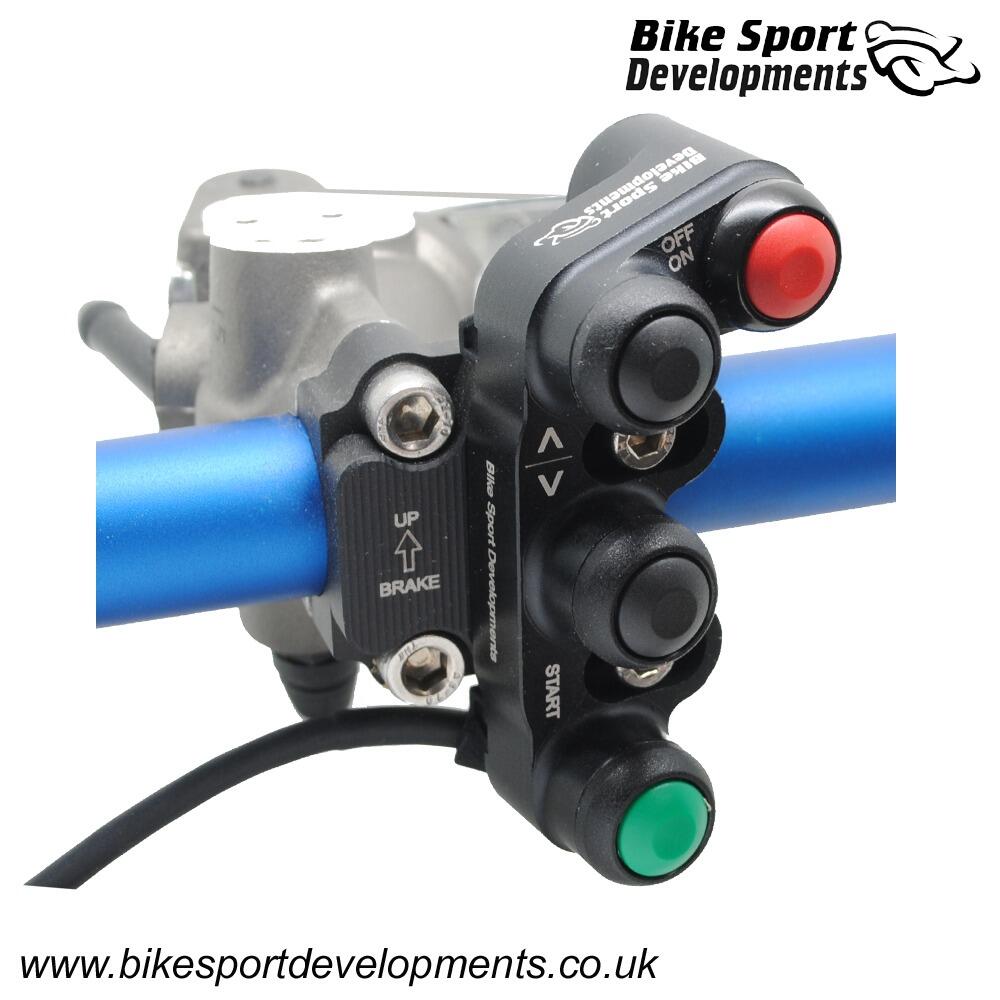 BD-SW-4BC-50 - Yamaha R1 2015 onward fitted with an i2m dashboard - 4 function - brake mount - Stop/Run Start dash up/down