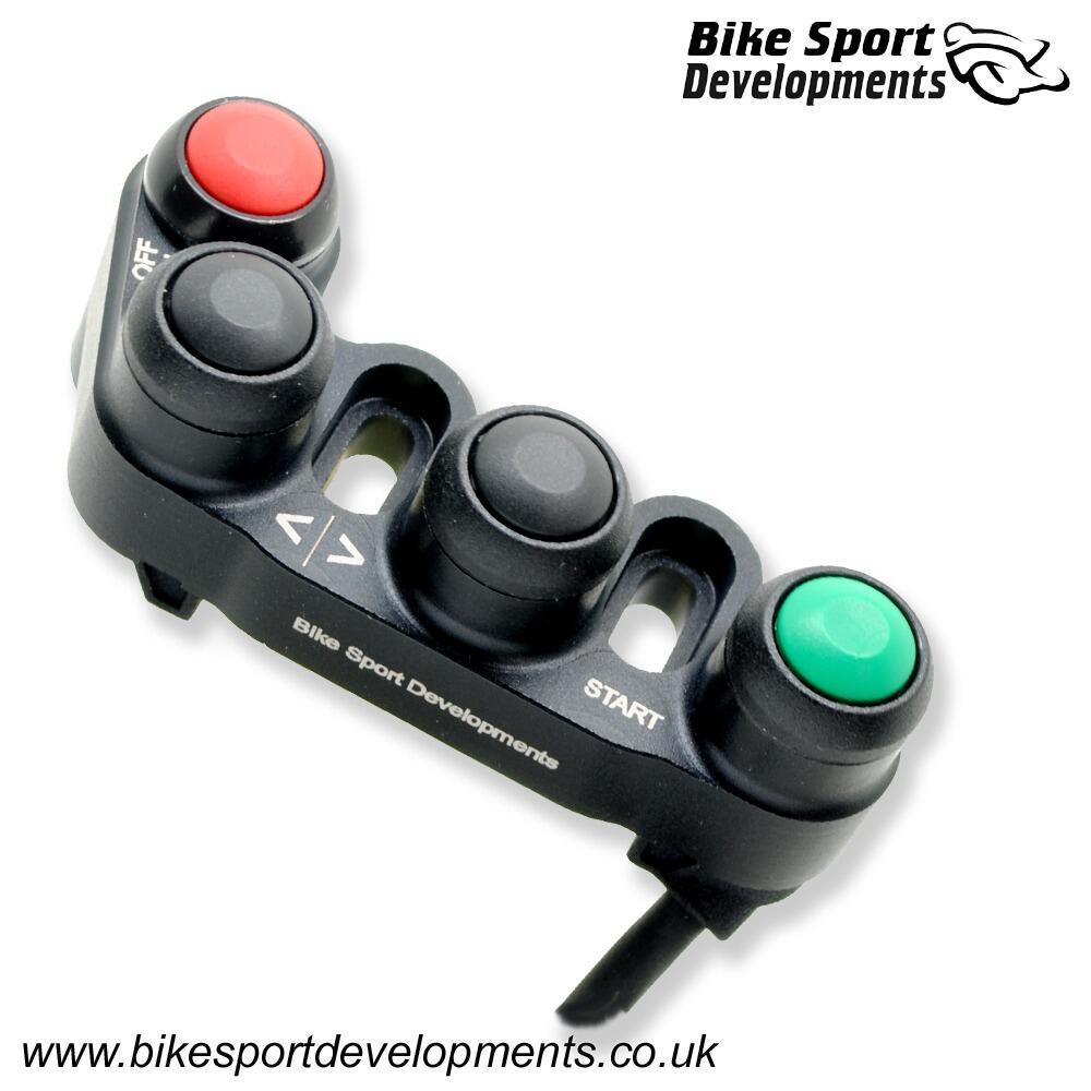 BD-SW-4BC-50 - Yamaha R1 2015 onward fitted with an i2m dashboard - 4 function - brake mount - Stop/Run Start dash up/down