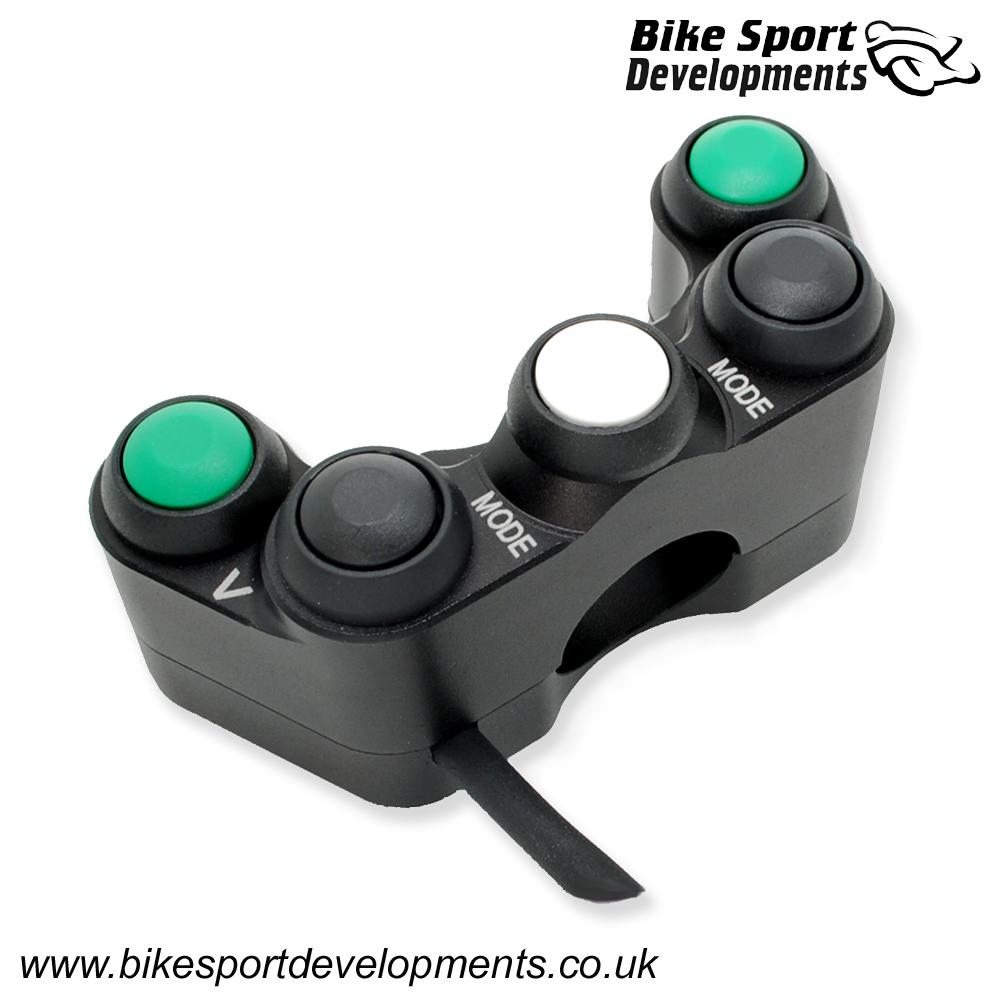 BD-SW-5B-05 - Ducati 1199R SL 1299 - 5 function - handlebar clamp mount - Flipper +/- Select Mode Up/Down