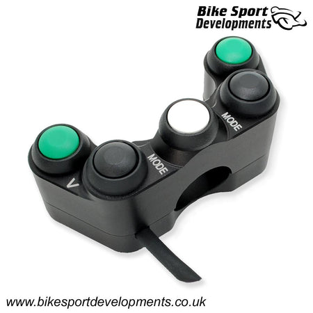 BD-SW-5B-05 - Ducati 1199R SL 1299 - 5 function - handlebar clamp mount - Flipper +/- Select Mode Up/Down