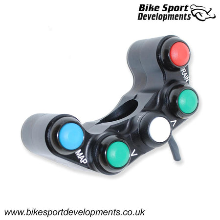 BD-SW-5B-10 - Yamaha R1 YEC 'kit' 2009 to 2014 - 5 function - handlebar mount - TC+/- Rain Pit Map