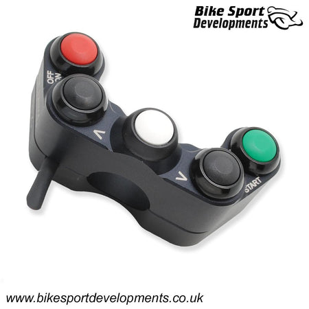 BD-SW-5B-11 - Yamaha R1 2015 to 2019 - 5 function race switch - handlebar mount - Stop/Run Up Select Down Start