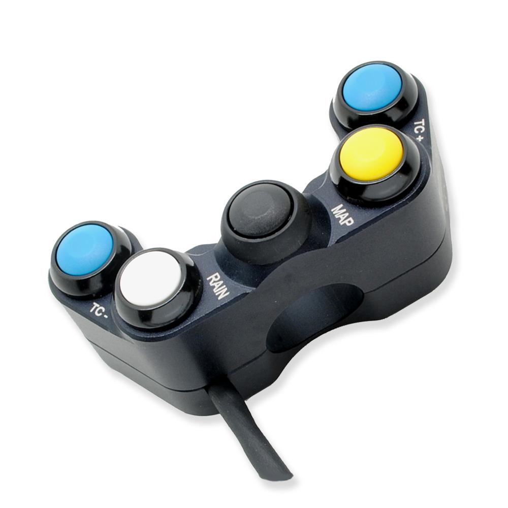 BD-SW-5B-16 - Yamaha R6 2017 onward YEC/GYTR - 5 function - handlebar mount - Map Pit Rain TC+/-
