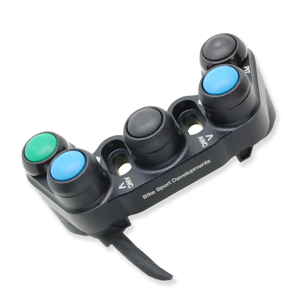 BD-SW-7BC-45 - Aprilia RSV4 1000 and 1100, 2017 to 2020 button dual mode race switch - bar clamp mount