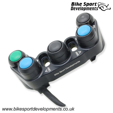 BD-SW-7BC-45 - Aprilia RSV4 1000 and 1100, 2017 to 2020 button dual mode race switch - bar clamp mount