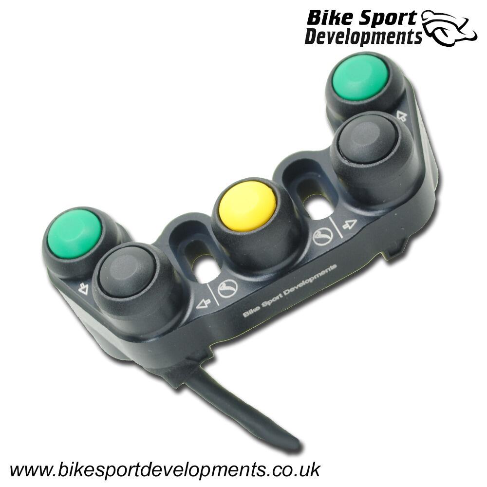 BD-SW-7BC-92 - Yamaha R9 2025 onward - 7 function race switch - bar or clutch clamp mount - Multi-Function