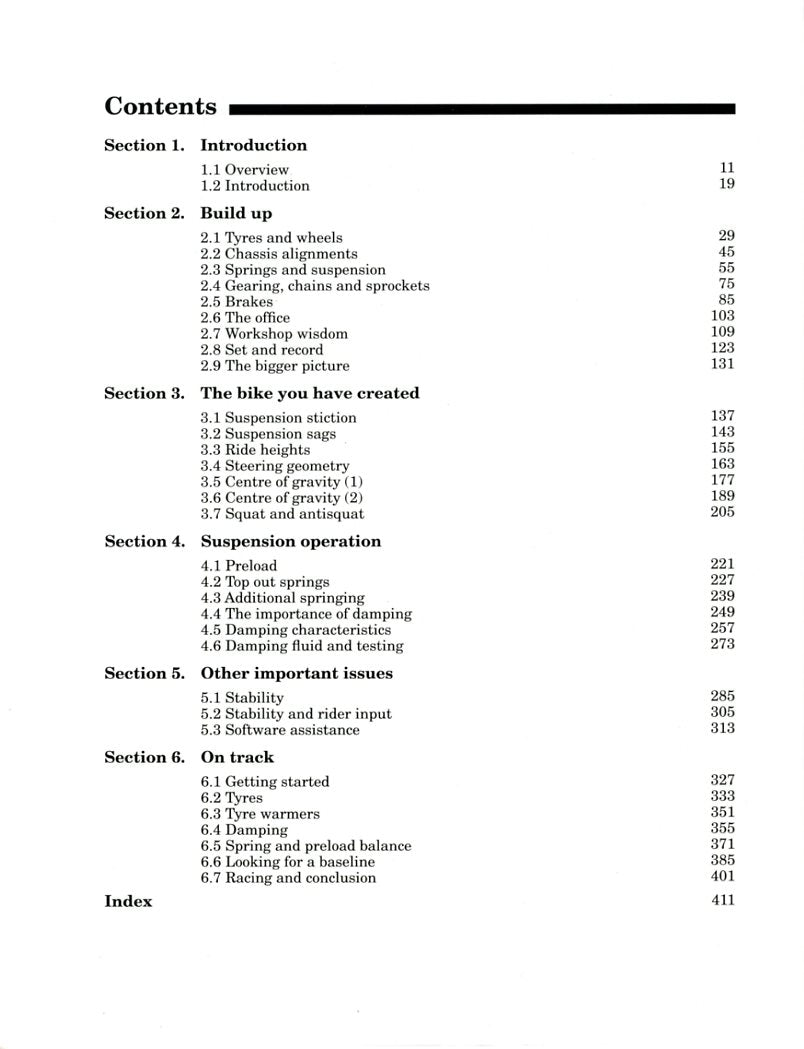Motorcycle Racer Book Version 3 Introduction to Chassis set up