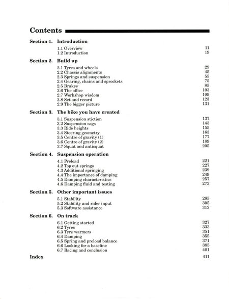 Motorcycle Racer Book Version 3 Introduction to Chassis set up