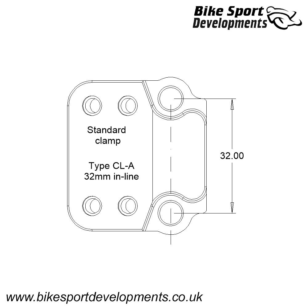 CL-A , Clutch clamp for Type 'C' switch - 32mm in-line bolts