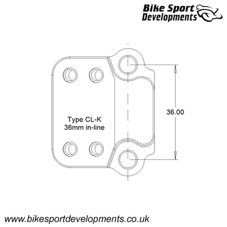 CL-K , Clutch clamp for Type 'C' switch - 36mm in-line bolts / Kawasaki