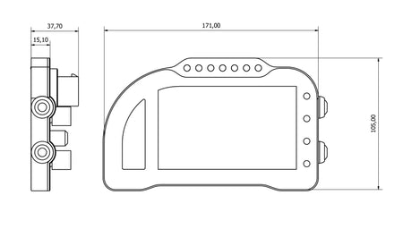 I2M Chrome Pro 2 Dashboard with 11.5mm Adaptors