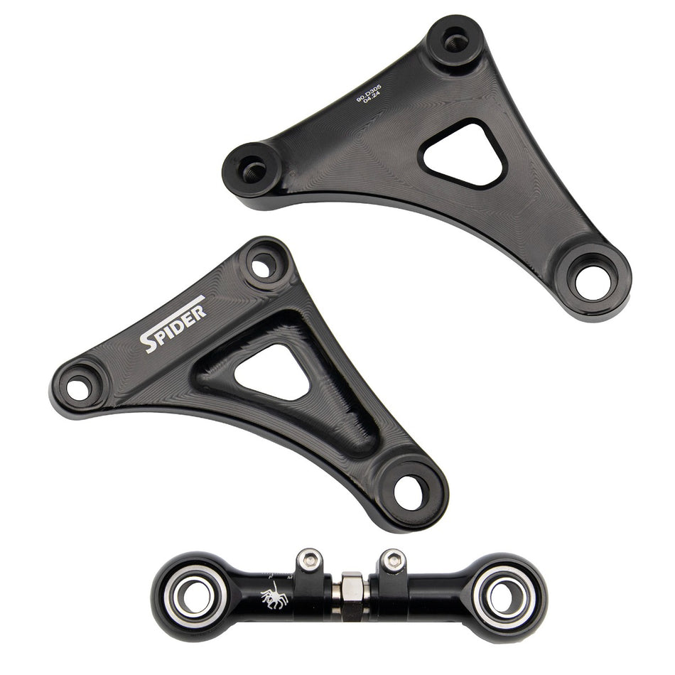 Ducati V2 Spider Adjustable Rear Shock Linkage - RACE USE