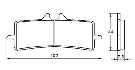 Brake pads for Aprilia, Benelli, Ducati, Honda, Kawasaki, KTM, Suzuki brand Accossato code AGPA106