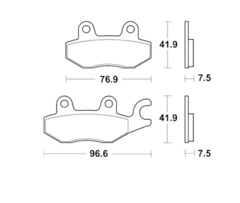 Brake pads for Kawasaki brand Accossato code AGPA274