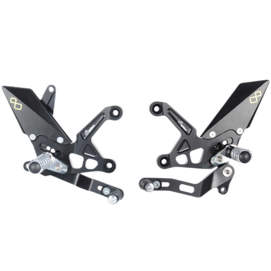 Lightech Adjustable Rearsets with Fixed Footpegs Kawasaki Z900 2017-2026