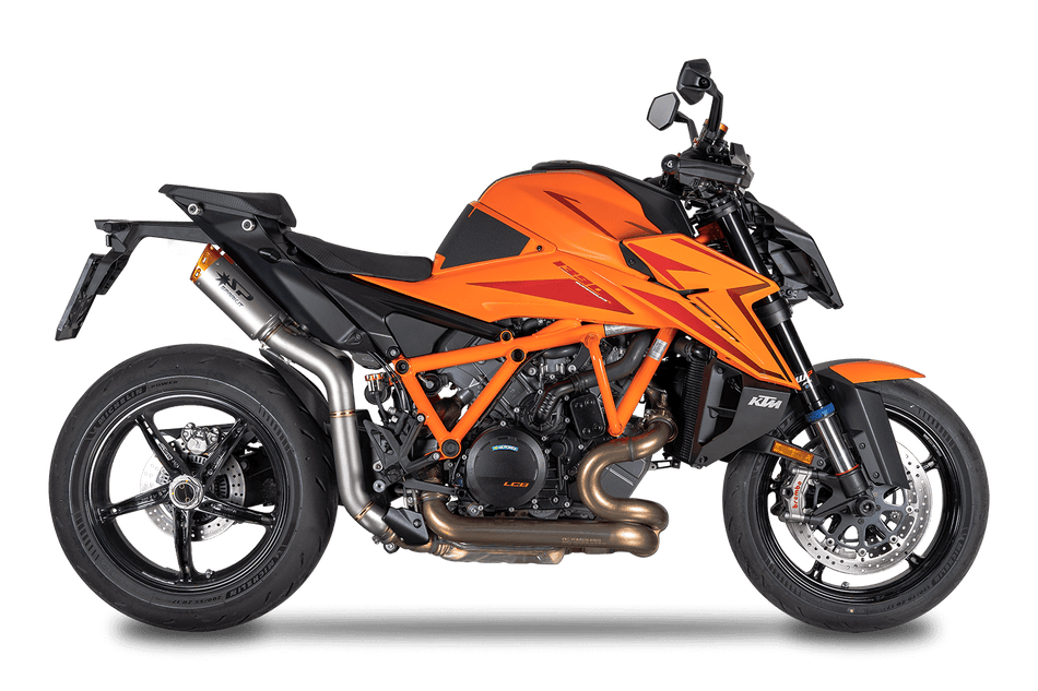 Spark IT Dyno silencers underseat with orange end cap KTM 1290 Superduke R / R EVO /20-23 Superduke 1390 Superduke 24-