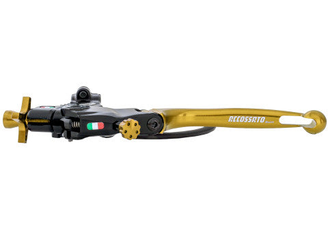 Accossato Racing Cable Full Clutch New Version With Adjustable Distance (24mm-29mm), Coloured Folding Lever (Knob+Lever+Adjuster) and Micro Included.
