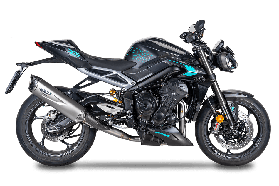 Spark IT Force Evo 400mm Link Pipe & Silencer WSSP Replica Triumph Street Triple 765 17-25 RS-R-S