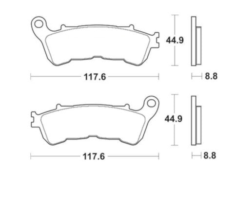 Brake pads for Honda, Suzuki brand Accossato code AGPA264