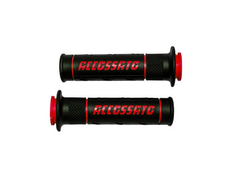 Pair of Street Grips Black With Colourful Accossato Sign