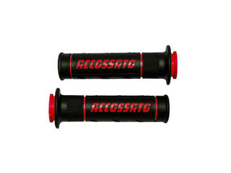 Pair of Street Grips Black With Colourful Accossato Sign