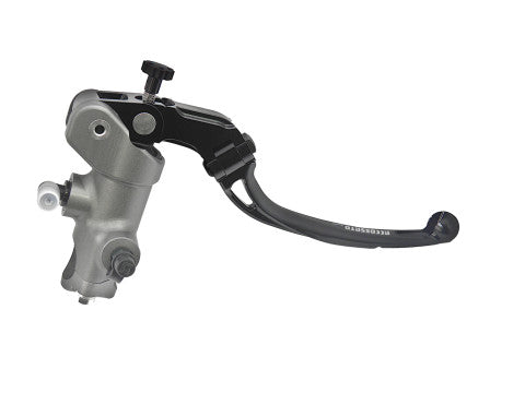 Accossato Radial Brake Master Cylinder 17x18 With Natural Anodyzed body and Colourful folding lever (nut + lever)