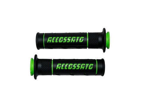 Pair of Street Grips Black With Colourful Accossato Sign