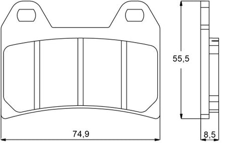 Brake pads for Aprilia, Benelli, Ducati, KTM, Yamaha brand Accossato code AGPA96