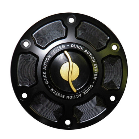 Accossato fuel-caps with quick action system, in CNC-worked Aluminium