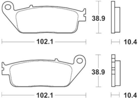 Brake pads for Yamaha brand Accossato code AGPA261