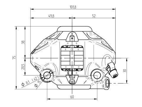 Accossato Radial Brake Caliper CNC-worked Monoblock 60mm Distance For Moto 3