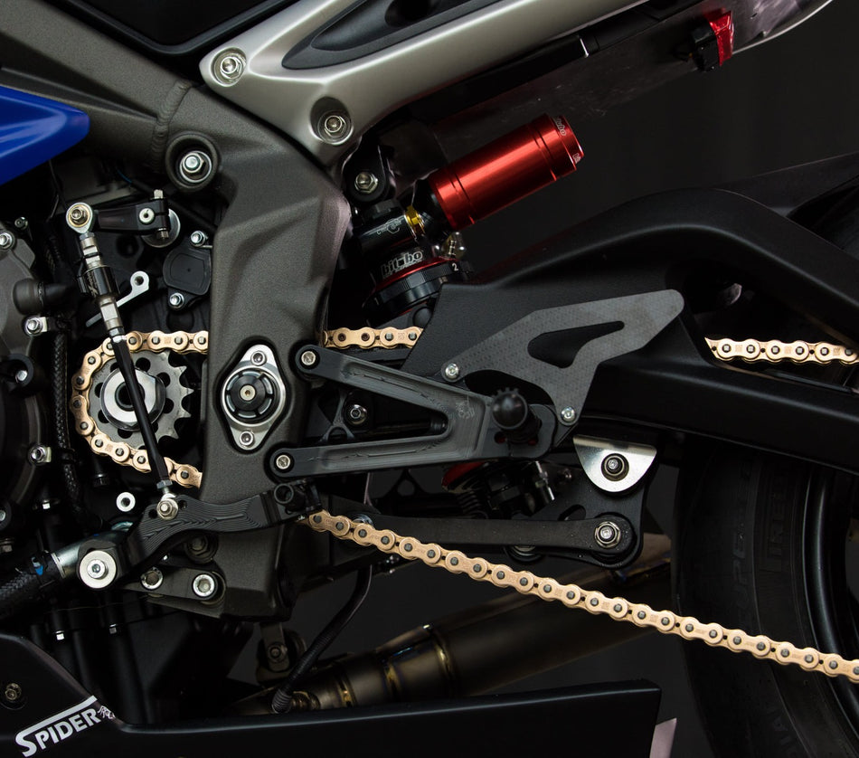 Spider Rearsets Triumph 765 - Supersport Race EVO Spec